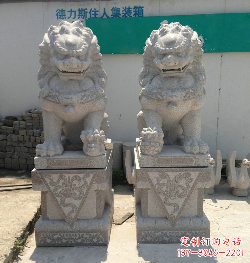 温州精致大理石狮子雕塑