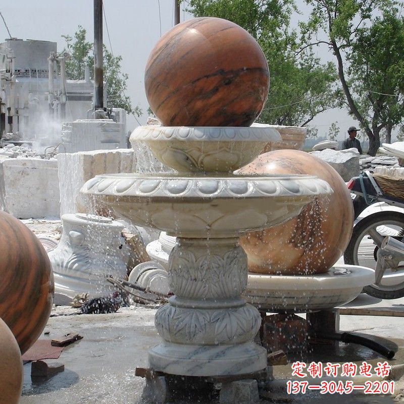 温州大理石石雕风水球精美绝伦的雕塑艺术