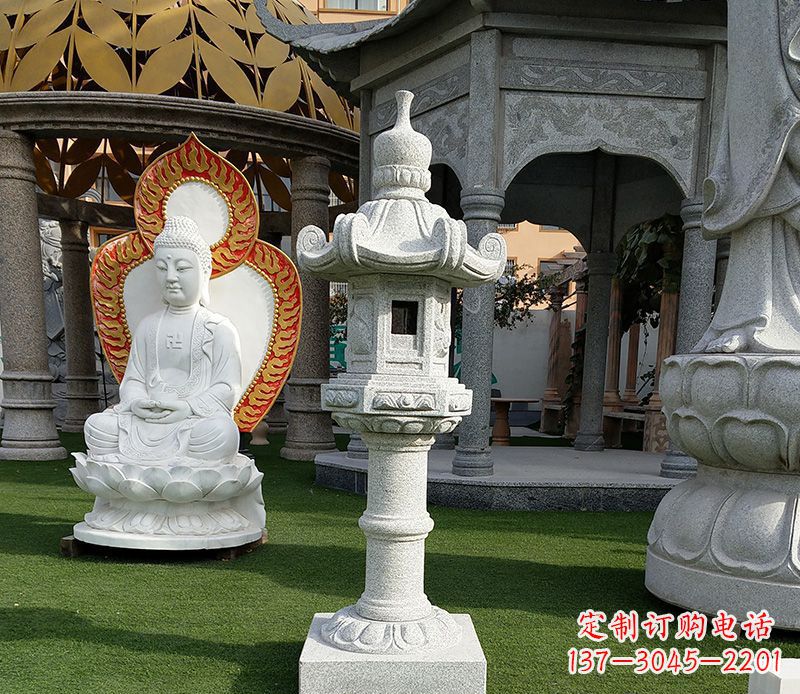 温州大理石石灯笼寺庙石雕
