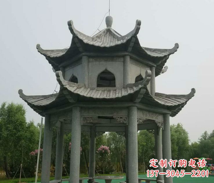 温州精美大理石凉亭石雕