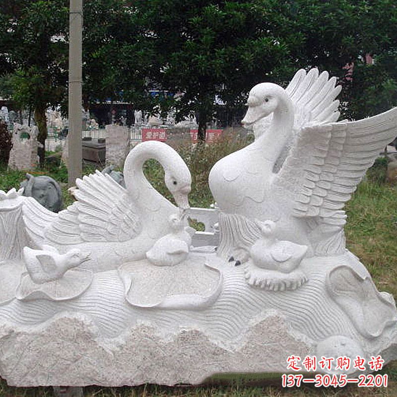 温州大理石天鹅精美雕塑