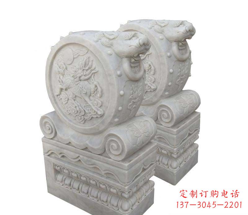 温州大理石狮子头门墩雕塑