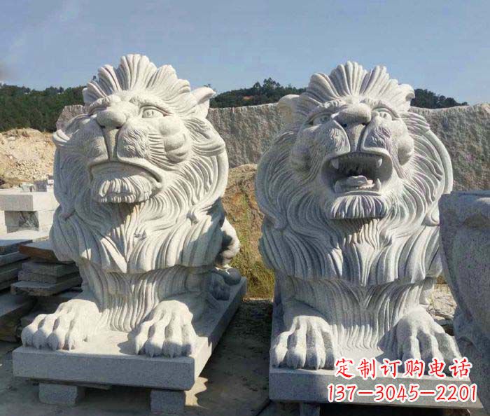 温州大理石西洋欧式石狮子