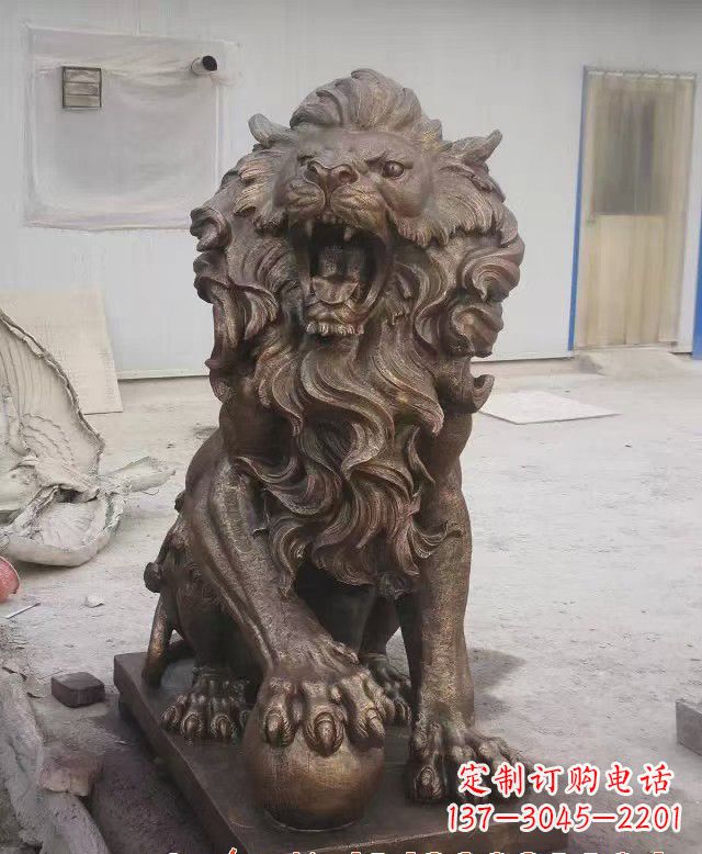 温州大理石狮子雕塑,演绎优雅狮子魅力
