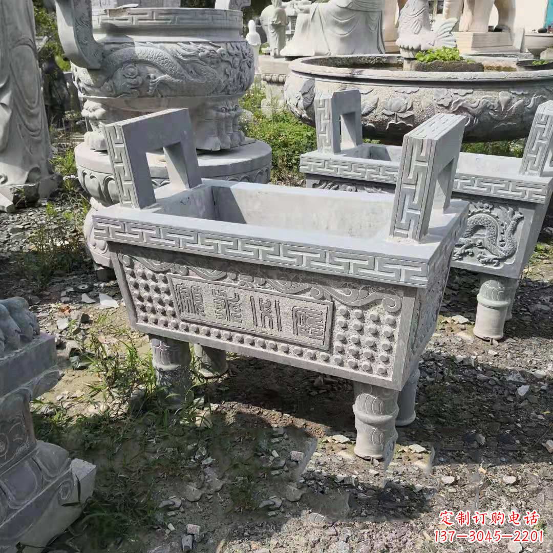 温州精美大理石香炉石雕