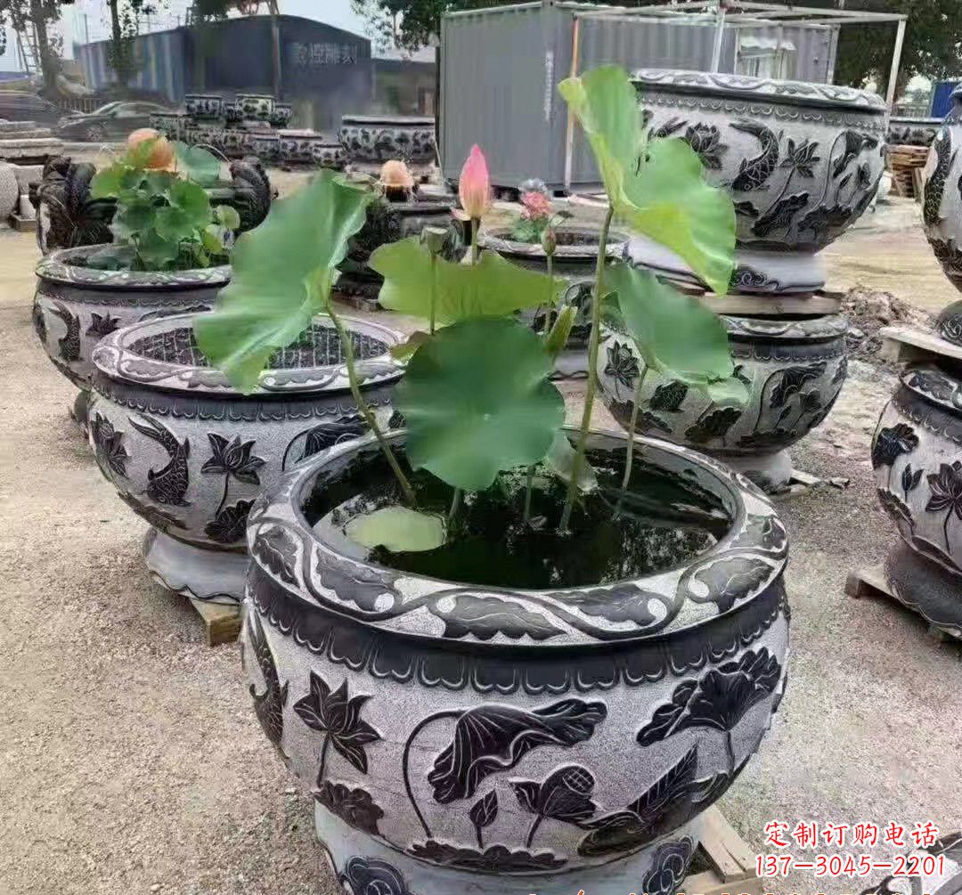 温州大理石鱼缸雕塑