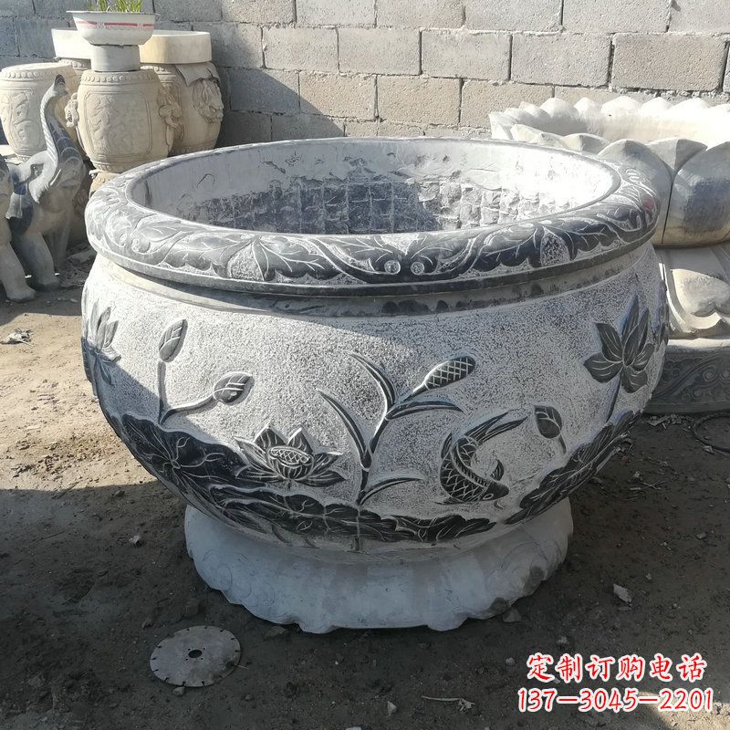 温州大理石水缸雕塑
