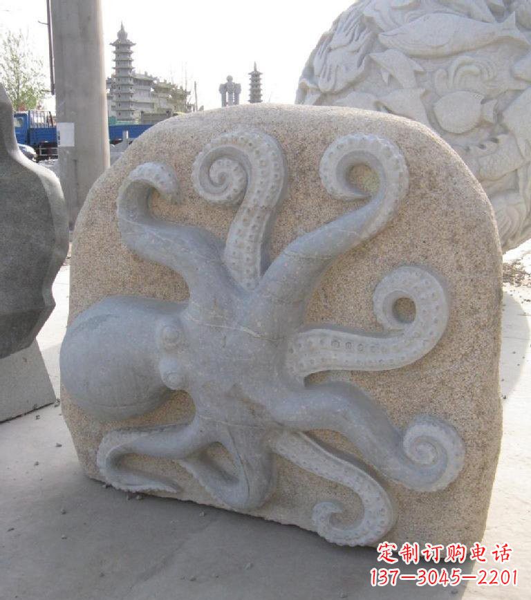 温州精美大理石章鱼雕塑