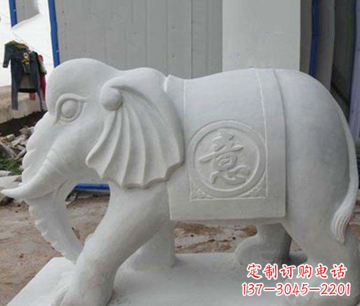 温州传承财富祝福,大理石招财大象雕塑