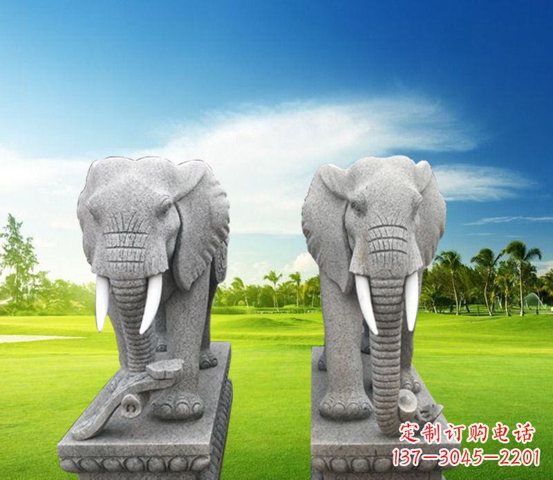 温州精美大象雕塑,招财进宝