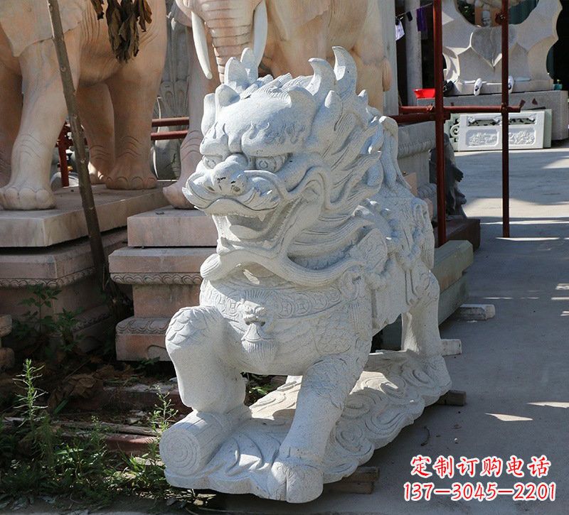 温州大理石镇宅麒麟雕塑