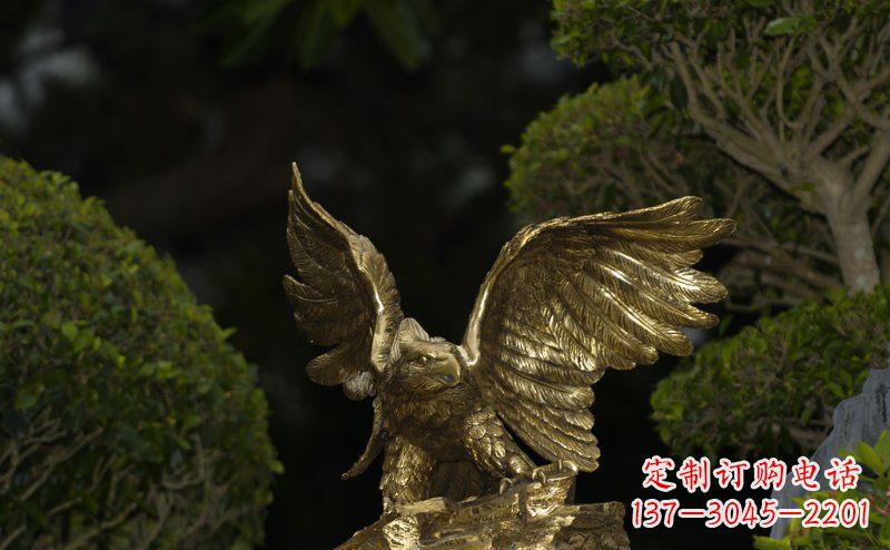 温州精美大鹏展翅老鹰铜雕