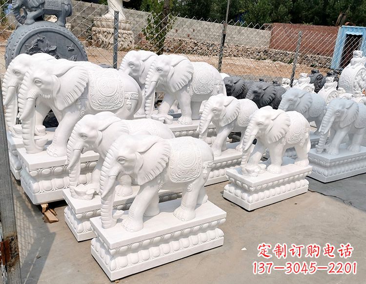 温州大桥上的大象石雕
