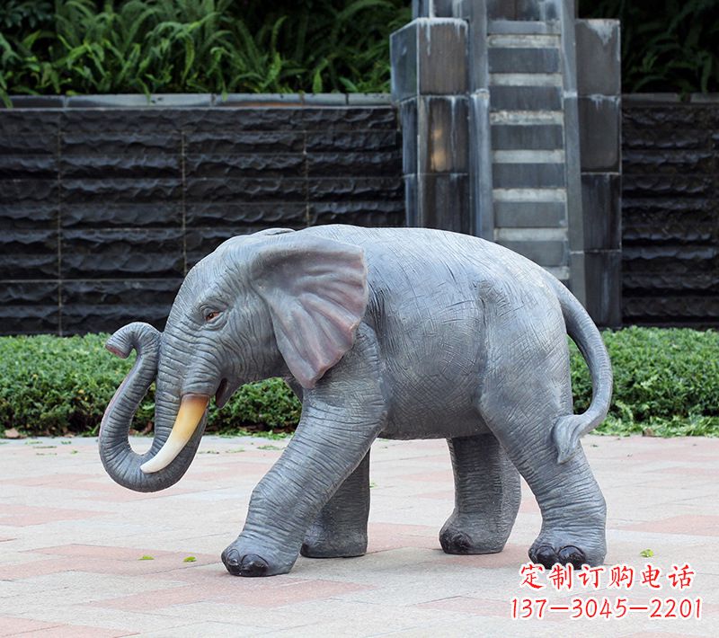 温州精美大象石雕