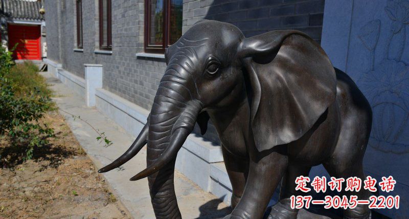 温州大象动物铜雕 (2)