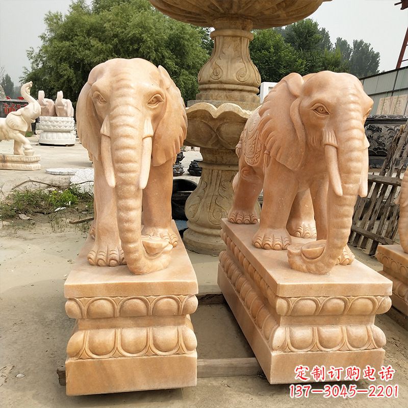 温州大象石雕艺术品
