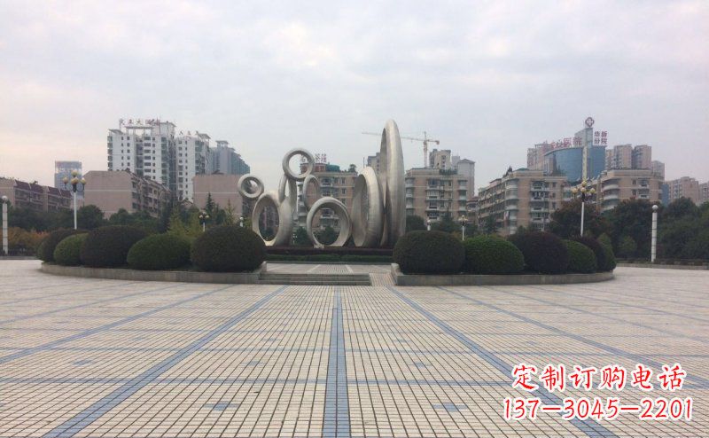 温州大小圆环广场不锈钢雕塑