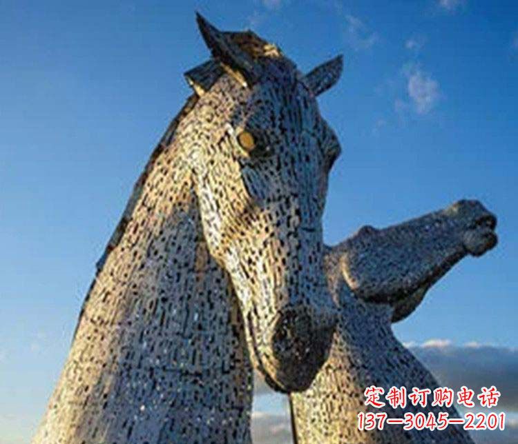 温州大型不锈钢抽象马雕塑