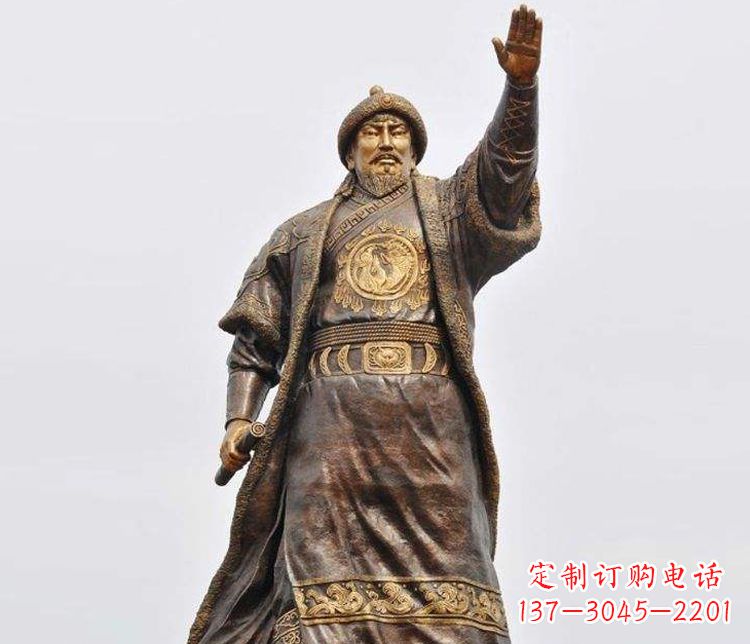 温州大型成吉思汗铜雕
