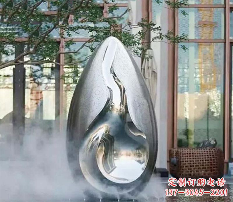 温州大型创意水滴公园景观雕塑