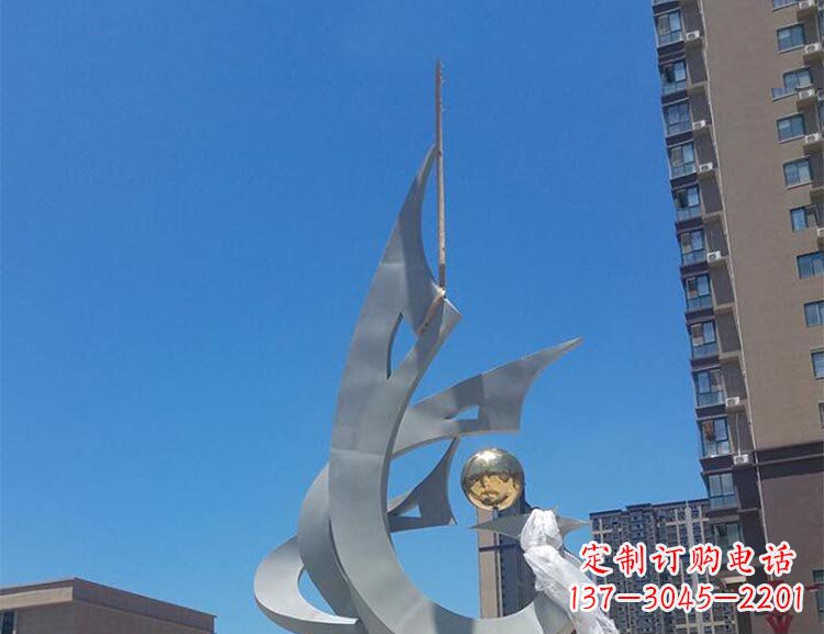 温州精美特大不锈钢凤凰雕塑