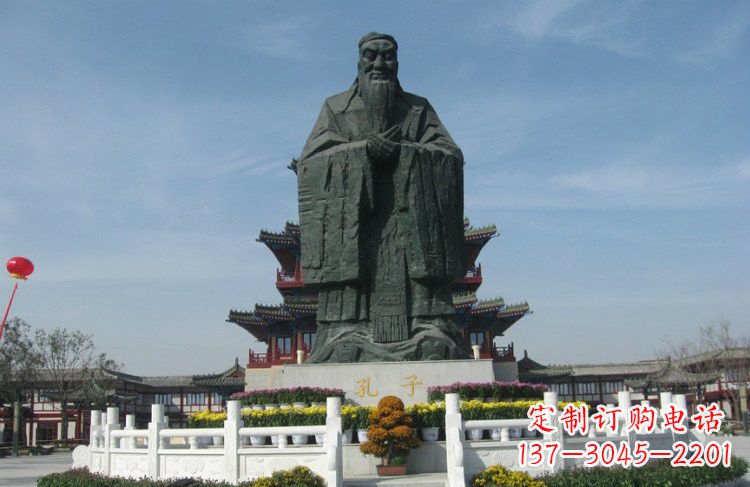 温州大型锻铜孔子雕像,非凡之美