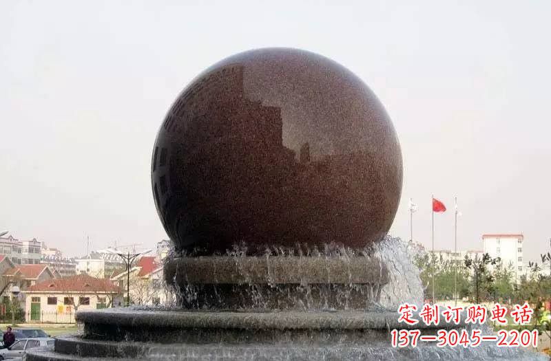 温州大型风水球喷泉石雕