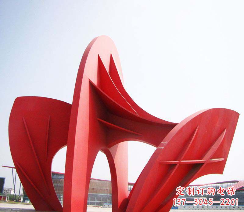 温州大型广场不锈钢抽象拱门雕塑