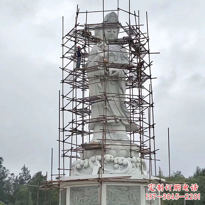 温州大型汉白玉观音菩萨石雕
