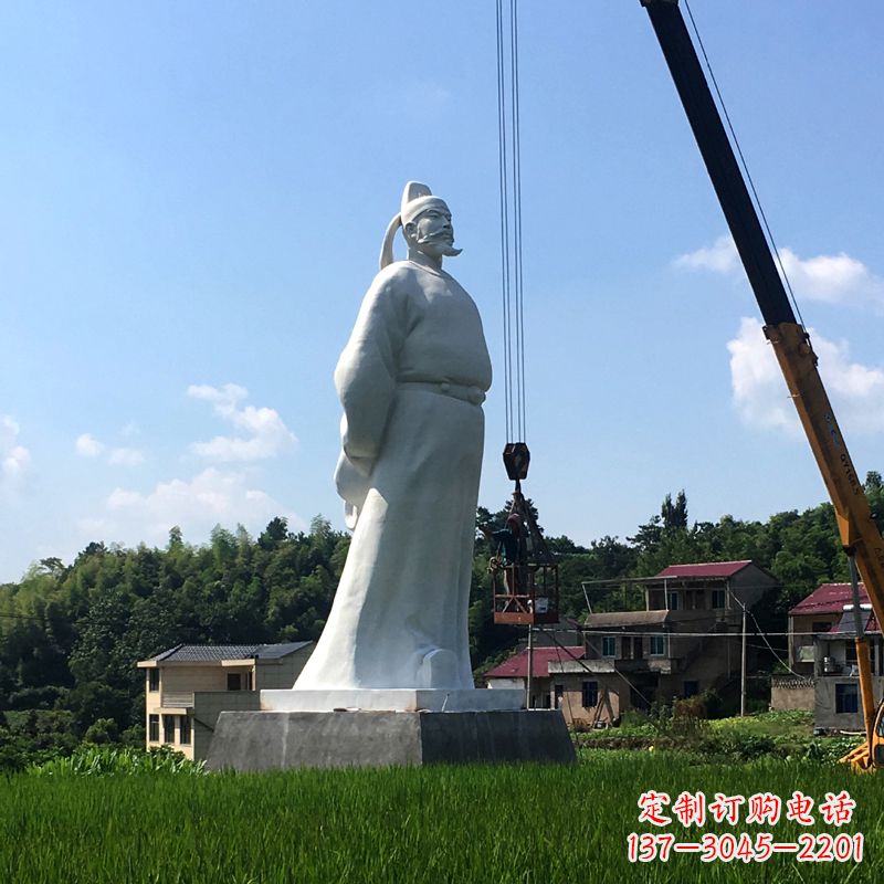温州经典汉白玉诗仙李白石雕像
