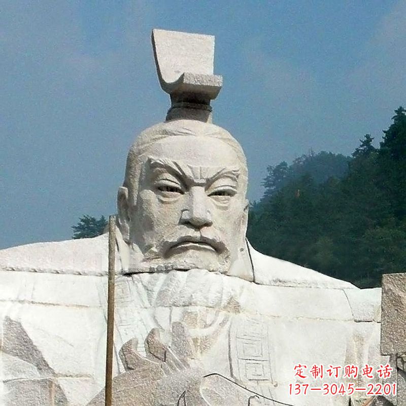 温州大型汉武帝刘彻石雕头像