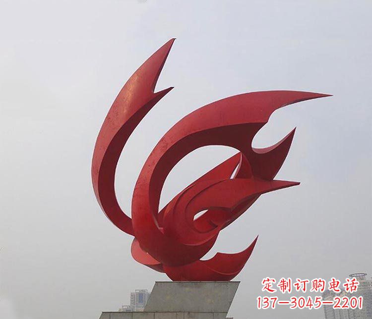 温州大型不锈钢凤凰雕塑