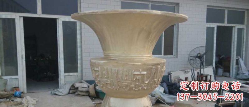 温州高品质大型花盆铜雕