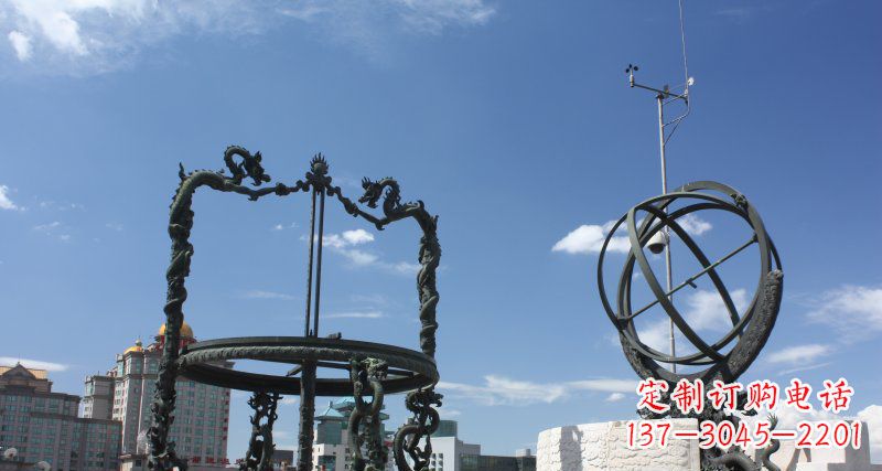温州中领雕塑浑天仪雕塑 铜雕景观构筑