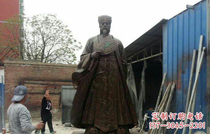 温州典雅大型立式诸葛亮铜雕