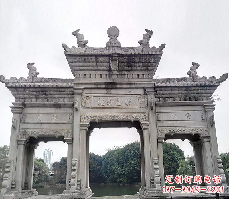 温州特色大型牌坊石雕