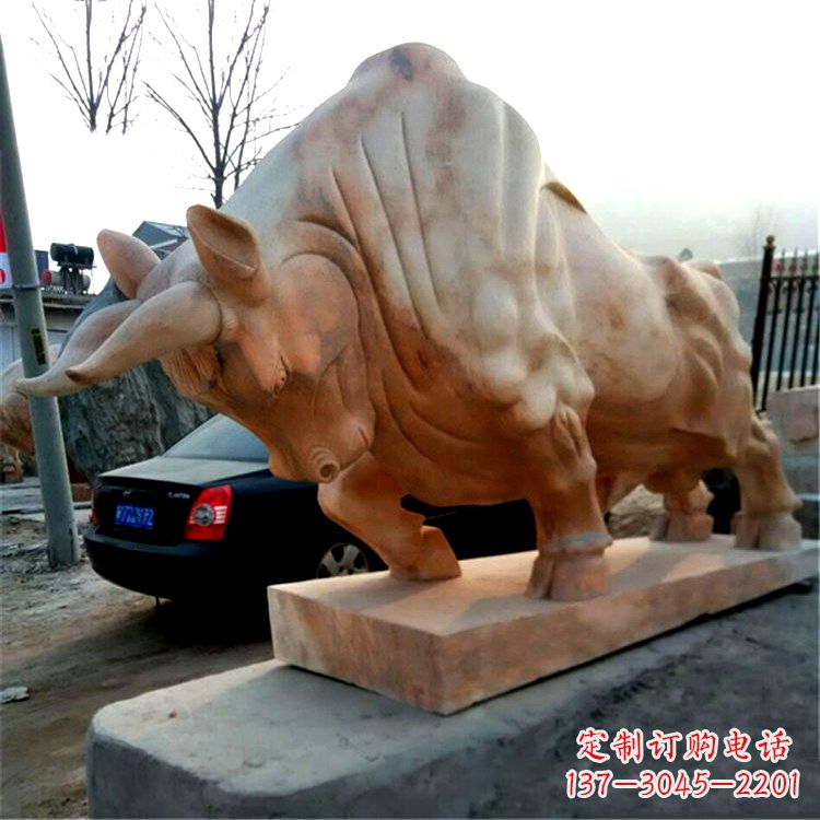 温州大型石雕开荒牛劲牛动物雕塑