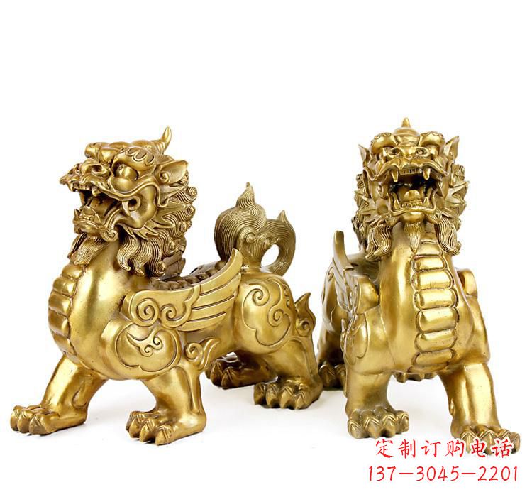 温州豪华大型铜貔貅雕塑