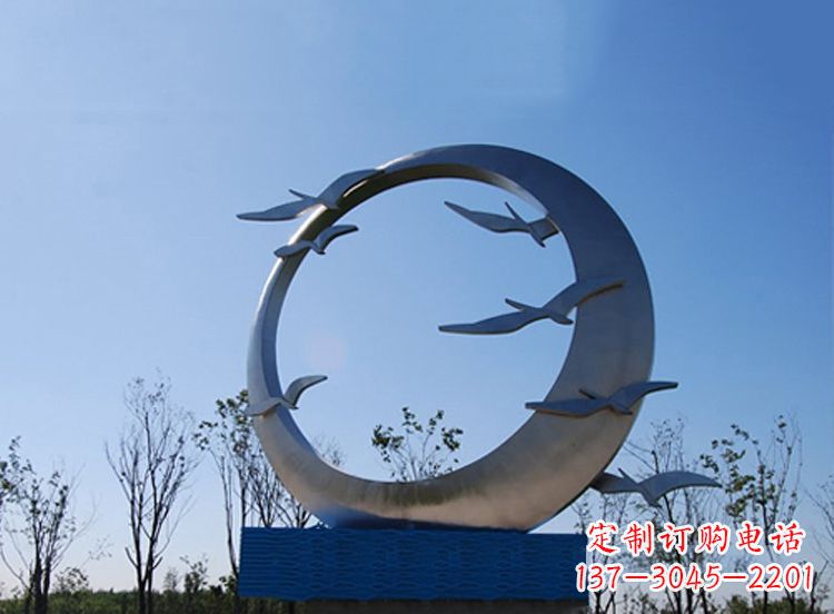 温州大雁不锈钢景观雕塑