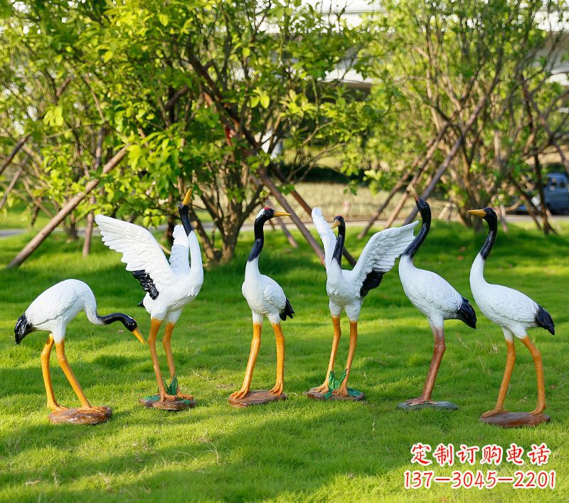 温州丹顶鹤抽象雕塑