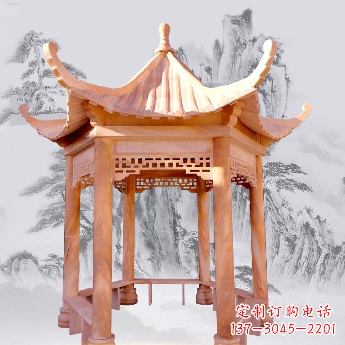 温州单层大理石凉亭