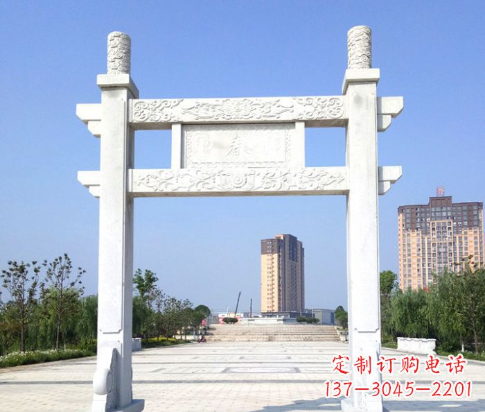 温州单门景区石牌楼