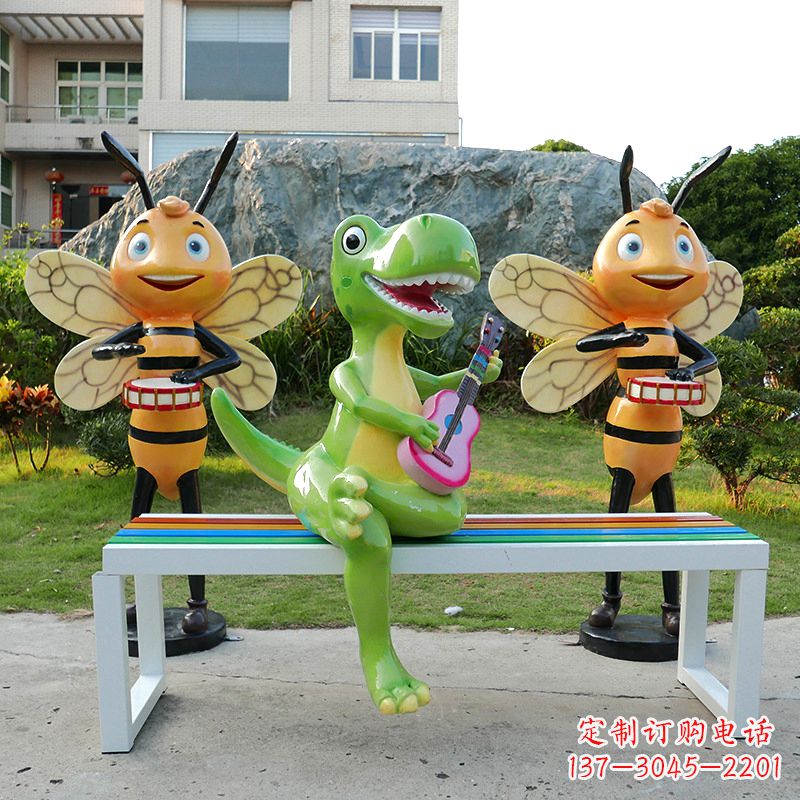 温州吉他恐龙雕塑