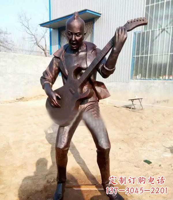 温州弹吉他公园人物铜雕