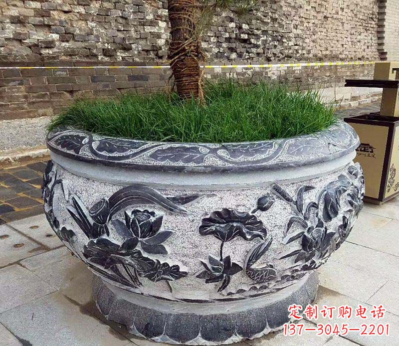 温州道路景观花盆石雕