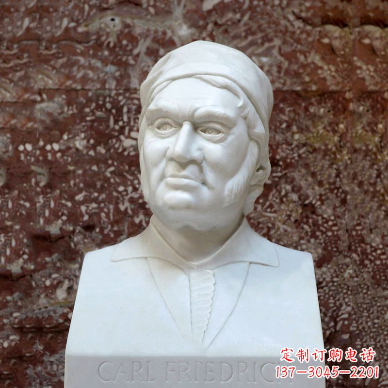 温州德国著名数学家高斯汉白玉石雕胸像