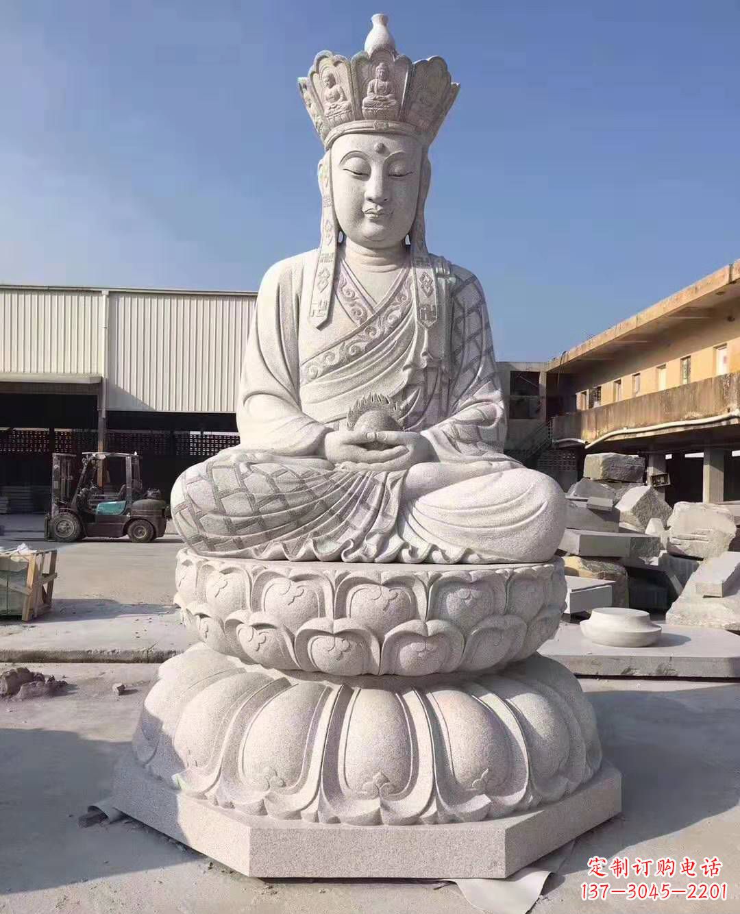 温州精美雕塑——地藏王石雕佛像摆件
