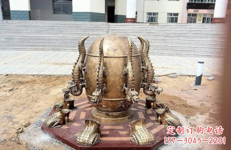 温州精致细节 壮丽地动仪铜雕