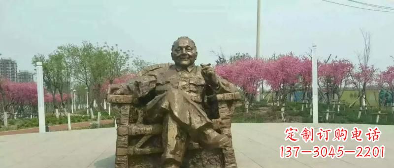温州中领雕塑邓小平坐式铜雕