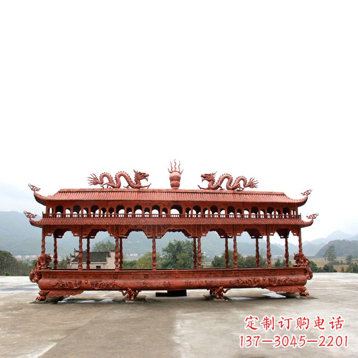 温州精美铜香炉雕塑